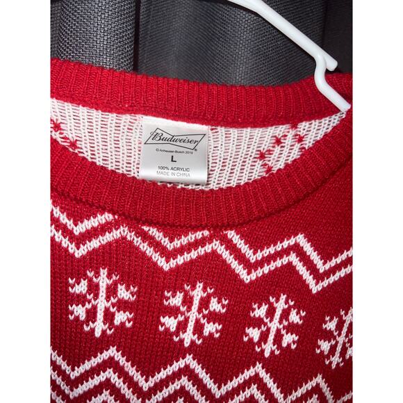 Ugly Christmas Sweater Size Large Budweiser - Picture 2 of 3